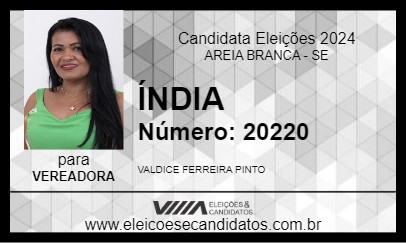 Candidato ÍNDIA 2024 - AREIA BRANCA - Eleições