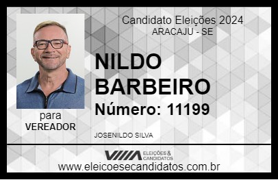 Candidato NILDO BARBEIRO 2024 - ARACAJU - Eleições