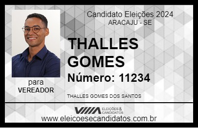 Candidato THALLES GOMES 2024 - ARACAJU - Eleições