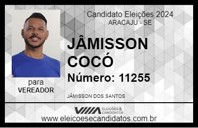 Candidato JÂMISSON COCÓ 2024 - ARACAJU - Eleições