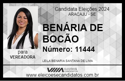 Candidato BENÁRIA DE BOCÃO 2024 - ARACAJU - Eleições