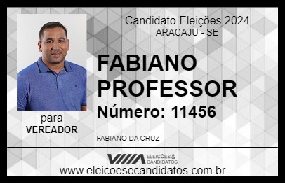 Candidato FABIANO PROFESSOR 2024 - ARACAJU - Eleições