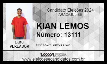 Candidato KIAN LEMOS 2024 - ARACAJU - Eleições