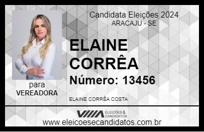 Candidato ELAINE CORRÊA 2024 - ARACAJU - Eleições