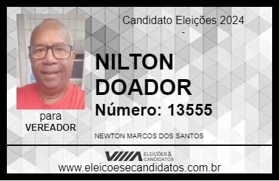 Candidato NILTON DOADOR 2024 - ARACAJU - Eleições