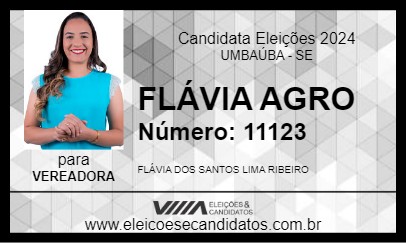 Candidato FLÁVIA AGRO 2024 - UMBAÚBA - Eleições