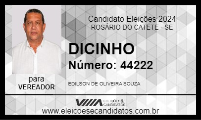 Candidato DICINHO 2024 - ROSÁRIO DO CATETE - Eleições