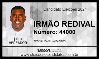 Candidato IRMÃO REDIVAL 2024 - ROSÁRIO DO CATETE - Eleições