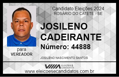 Candidato JOSILENO CADEIRANTE 2024 - ROSÁRIO DO CATETE - Eleições