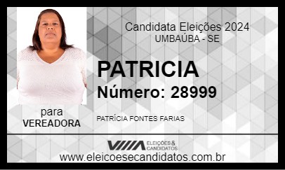 Candidato PATRICIA 2024 - UMBAÚBA - Eleições