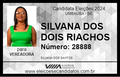 Candidato SILVANA DOS DOIS RIACHOS 2024 - UMBAÚBA - Eleições