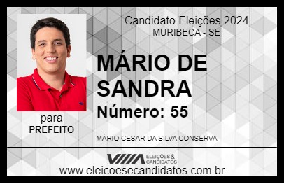 Candidato MÁRIO DE SANDRA 2024 - MURIBECA - Eleições