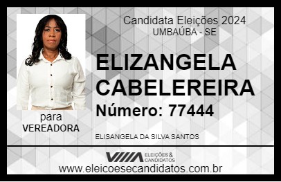 Candidato ELISANGELA CABELEREIRA 2024 - UMBAÚBA - Eleições