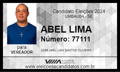 Candidato ABEL LIMA 2024 - UMBAÚBA - Eleições