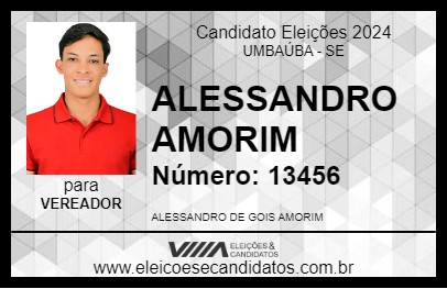 Candidato ALESSANDRO AMORIM 2024 - UMBAÚBA - Eleições