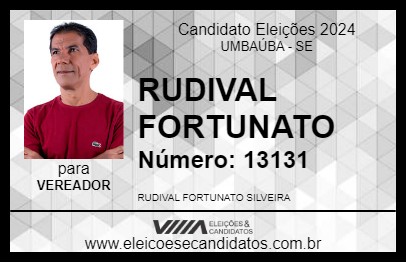 Candidato RUDIVAL FORTUNATO 2024 - UMBAÚBA - Eleições