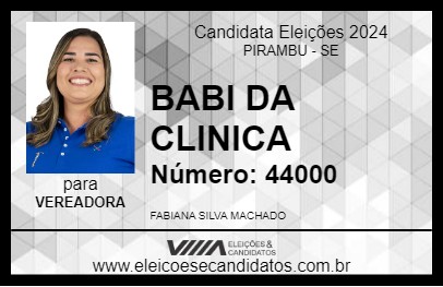 Candidato BABI DA CLINICA 2024 - PIRAMBU - Eleições