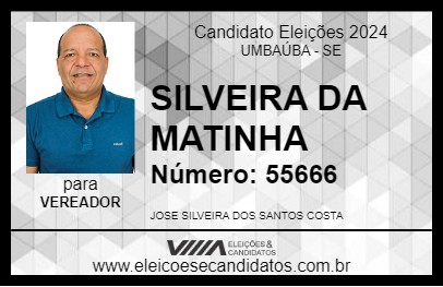 Candidato SILVEIRA DA MATINHA 2024 - UMBAÚBA - Eleições