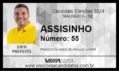 Candidato ASSISINHO 2024 - MALHADOR - Eleições