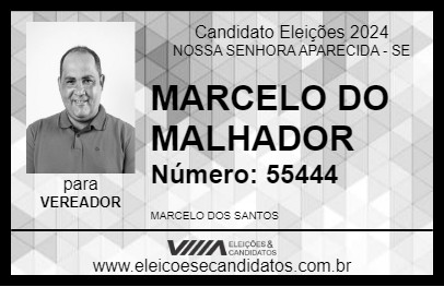 Candidato MARCELO DO MALHADOR 2024 - NOSSA SENHORA APARECIDA - Eleições