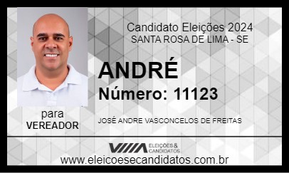 Candidato ANDRÉ 2024 - SANTA ROSA DE LIMA - Eleições