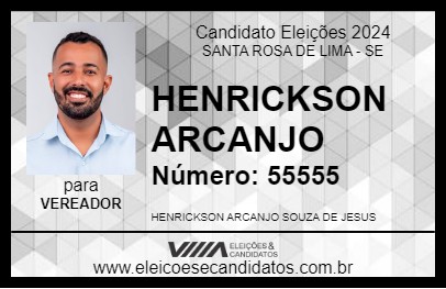 Candidato HENRICKSON ARCANJO 2024 - SANTA ROSA DE LIMA - Eleições