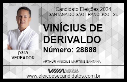 Candidato VINÍCIUS DE DERIVALDO 2024 - SANTANA DO SÃO FRANCISCO - Eleições