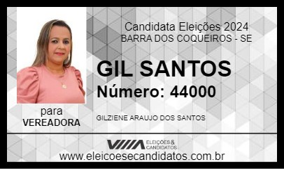 Candidato GIL SANTOS 2024 - BARRA DOS COQUEIROS - Eleições