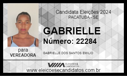 Candidato GABRIELLE 2024 - PACATUBA - Eleições