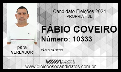 Candidato FÁBIO COVEIRO 2024 - PROPRIÁ - Eleições