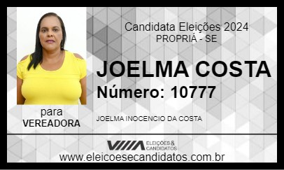 Candidato JOELMA COSTA 2024 - PROPRIÁ - Eleições