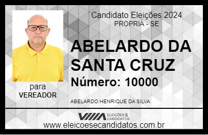 Candidato ABELARDO DA SANTA CRUZ 2024 - PROPRIÁ - Eleições