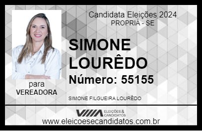 Candidato SIMONE LOURÊDO 2024 - PROPRIÁ - Eleições