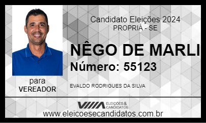 Candidato NÊGO DE MARLI 2024 - PROPRIÁ - Eleições