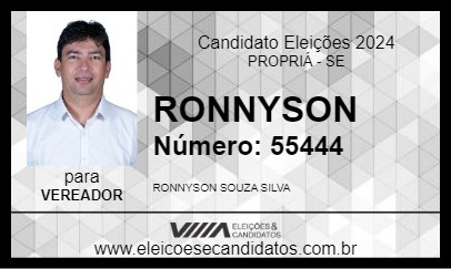 Candidato RONNYSON 2024 - PROPRIÁ - Eleições