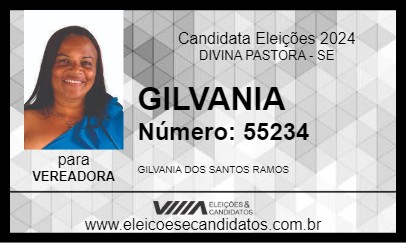 Candidato GILVANIA 2024 - DIVINA PASTORA - Eleições