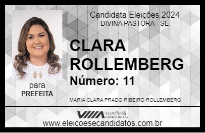 Candidato CLARA ROLLEMBERG 2024 - DIVINA PASTORA - Eleições