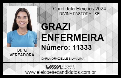 Candidato GRAZI ENFERMEIRA 2024 - DIVINA PASTORA - Eleições