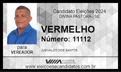 Candidato VERMELHO 2024 - DIVINA PASTORA - Eleições