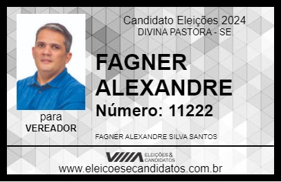 Candidato FAGNER ALEXANDRE 2024 - DIVINA PASTORA - Eleições