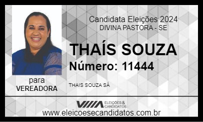 Candidato THAÍS SOUZA 2024 - DIVINA PASTORA - Eleições