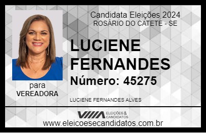 Candidato LUCIENE FERNANDES 2024 - ROSÁRIO DO CATETE - Eleições