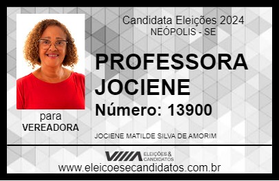 Candidato PROFESSORA JOCIENE 2024 - NEÓPOLIS - Eleições