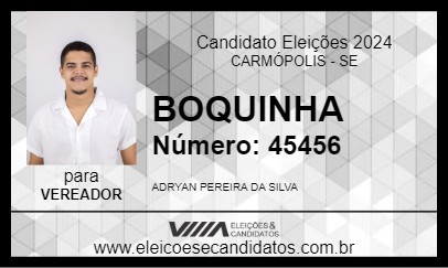 Candidato BOQUINHA 2024 - CARMÓPOLIS - Eleições