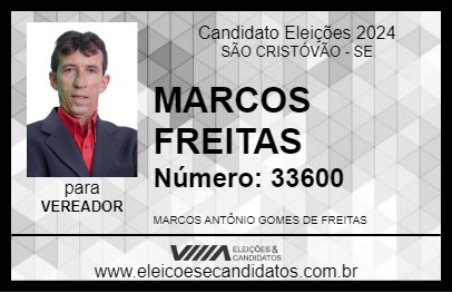 Candidato MARCOS  FREITAS 2024 - SÃO CRISTÓVÃO - Eleições