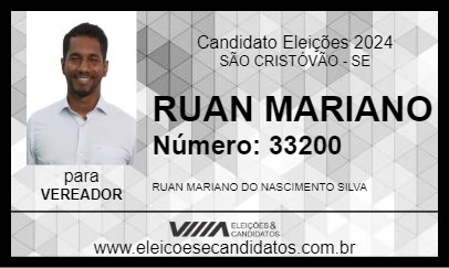 Candidato RUAN MARIANO 2024 - SÃO CRISTÓVÃO - Eleições