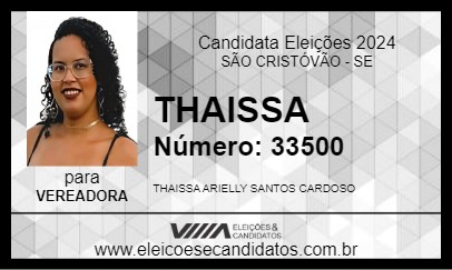 Candidato THAISSA 2024 - SÃO CRISTÓVÃO - Eleições