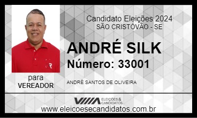 Candidato ANDRÉ SILK 2024 - SÃO CRISTÓVÃO - Eleições