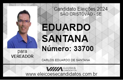 Candidato EDUARDO SANTANA 2024 - SÃO CRISTÓVÃO - Eleições