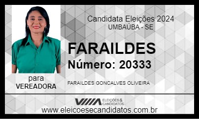 Candidato FARAILDES 2024 - UMBAÚBA - Eleições